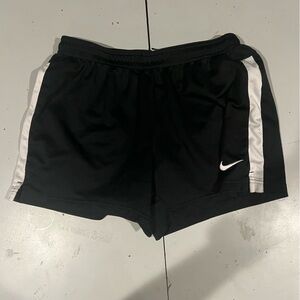 Nike Women's Black and White Athletic Shorts